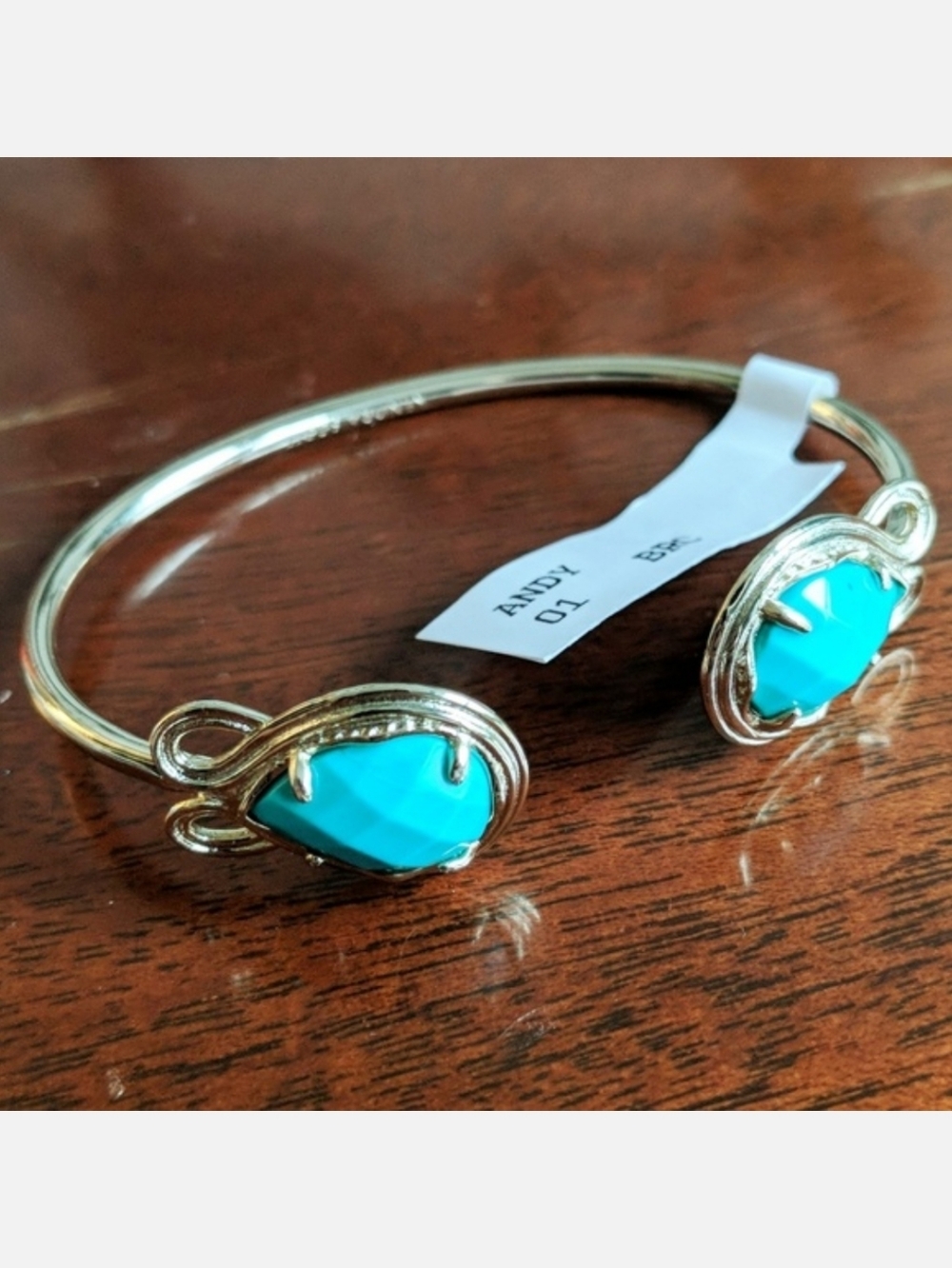 NWT Kendra Scott Andy Cuff, Teal Magnesite